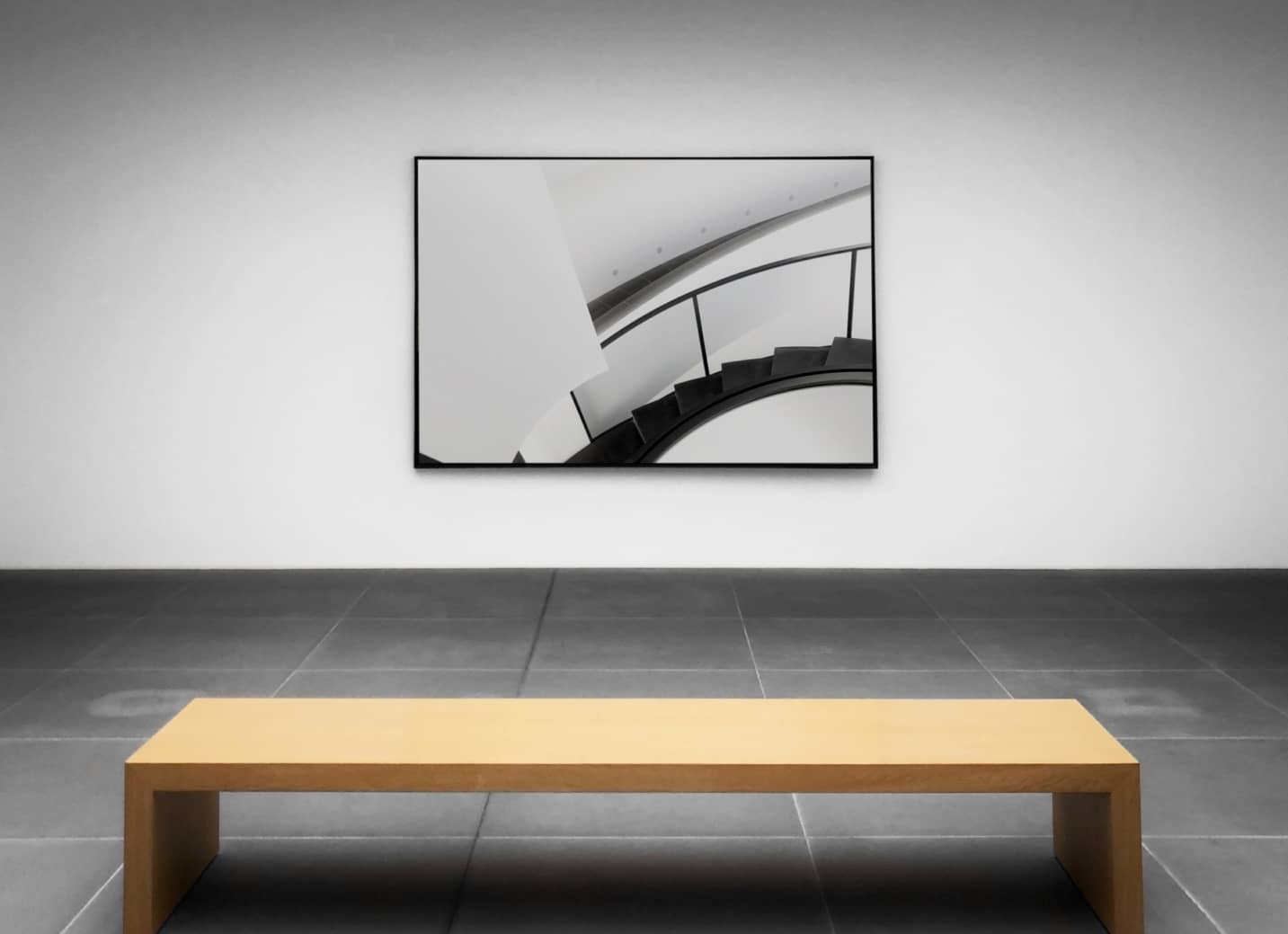 artwork in light colored empty room