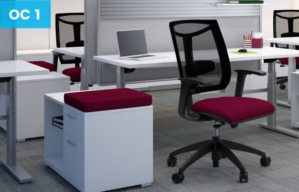 high back mesh office chairs with color accent