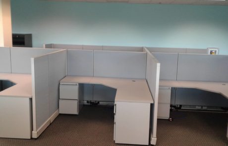 high walled office cubicle workstations