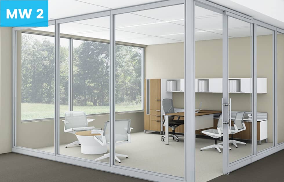 removable wall option for a private office setting