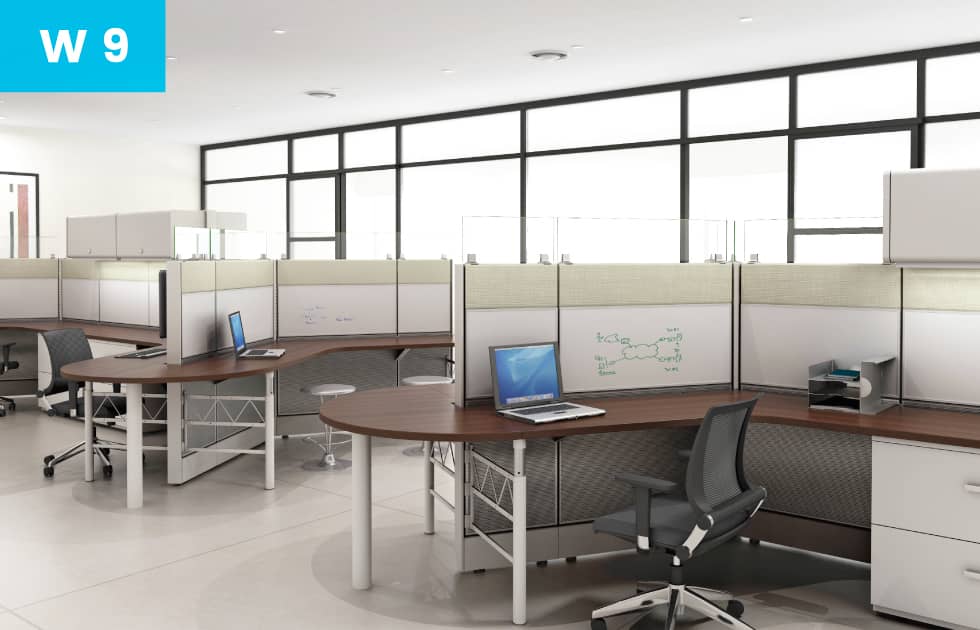 comfortable office workstations